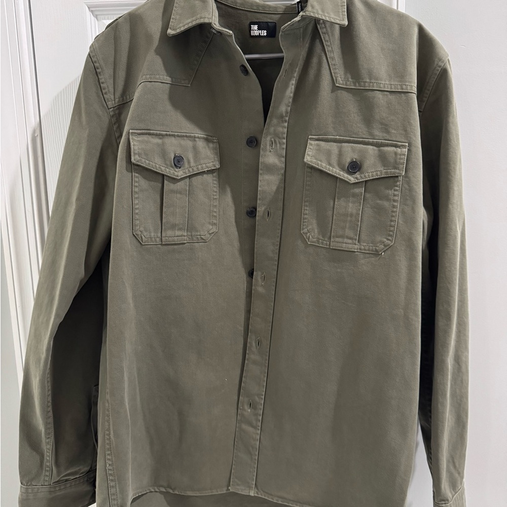 The Kooples Khaki Shirt Jacket